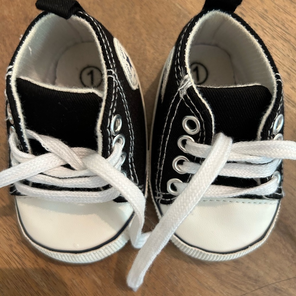 Baby Black and White Sneakers